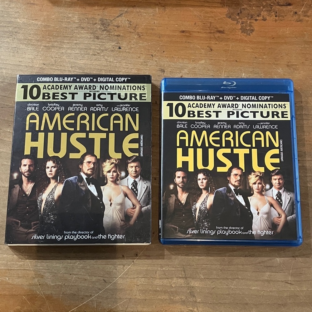 American Hustle Blu-ray and DVD Combo Pack - used like new